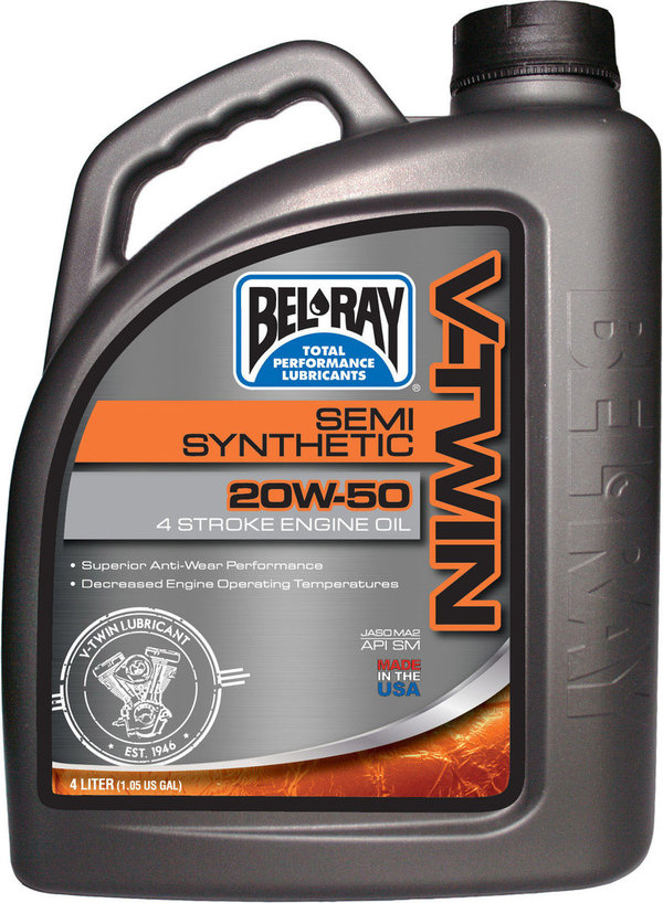 Bel-Ray  V-Twin Mineral Engine Oil 20W-50 4 Liter